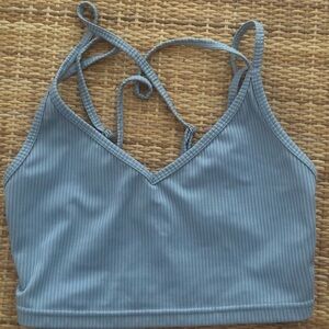 For Love And Lemons Grey Ribbed Bralette